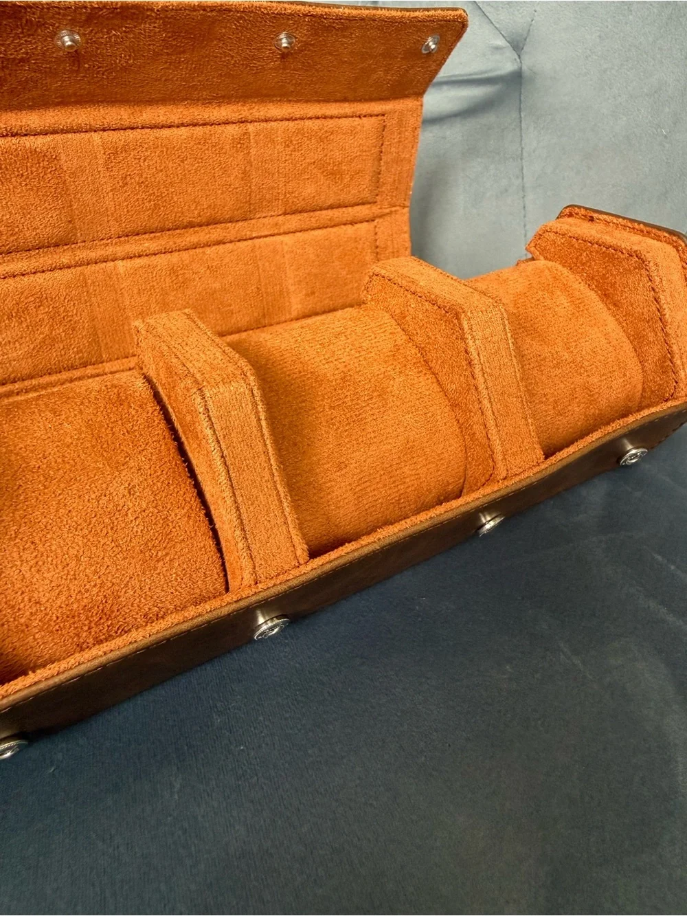 Men's Orange Watch Travel Roll – Sleek Protective Case